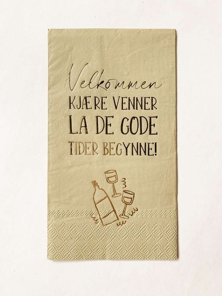 Hovedbilde Serviett Buffet - Velkommen Kjære Venner