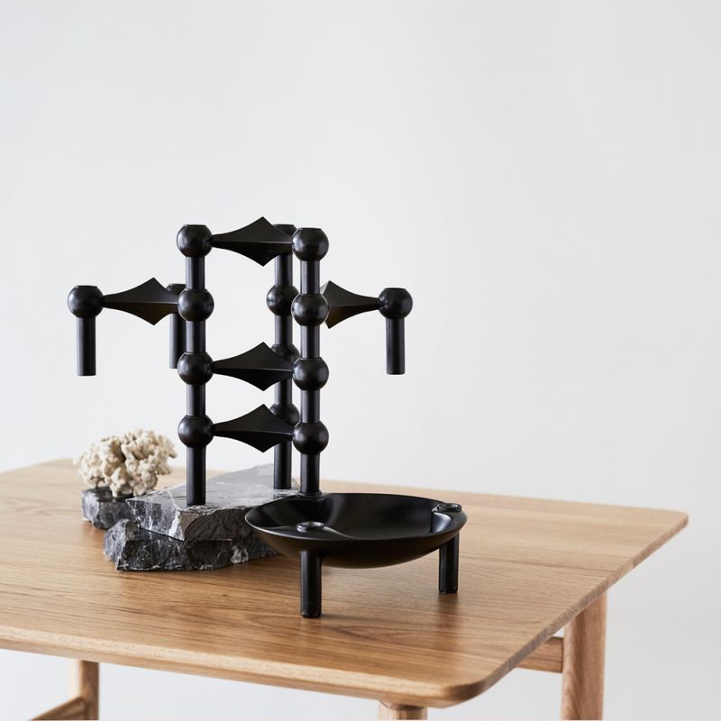 STOFF Nagel Candle Holder 3 - Svart