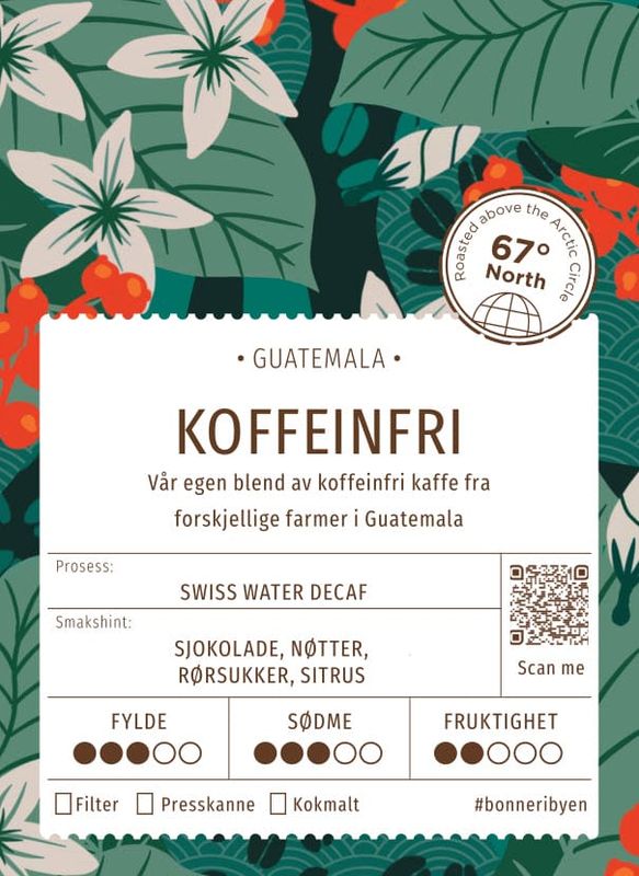 Bønner i Byen - Koffeinfri Guatemala