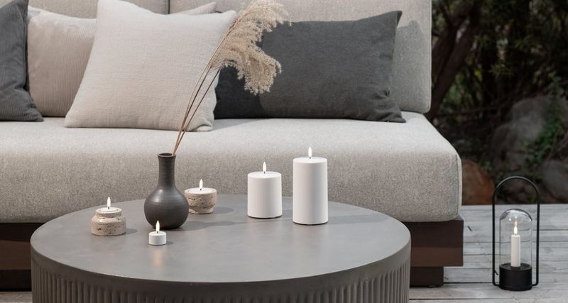Outdoor Pillar Candle Smooth W8,4 x H20 cm