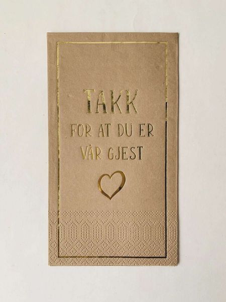 Hovedbilde Serviett Buffet - Takk for at du er vår Gjest - ...