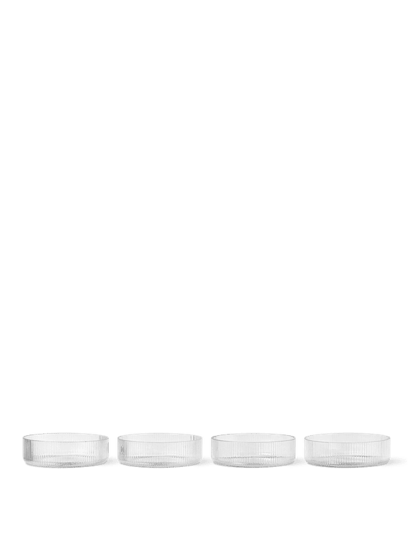 Ripple Serving Bowls - Clear (set of 4)