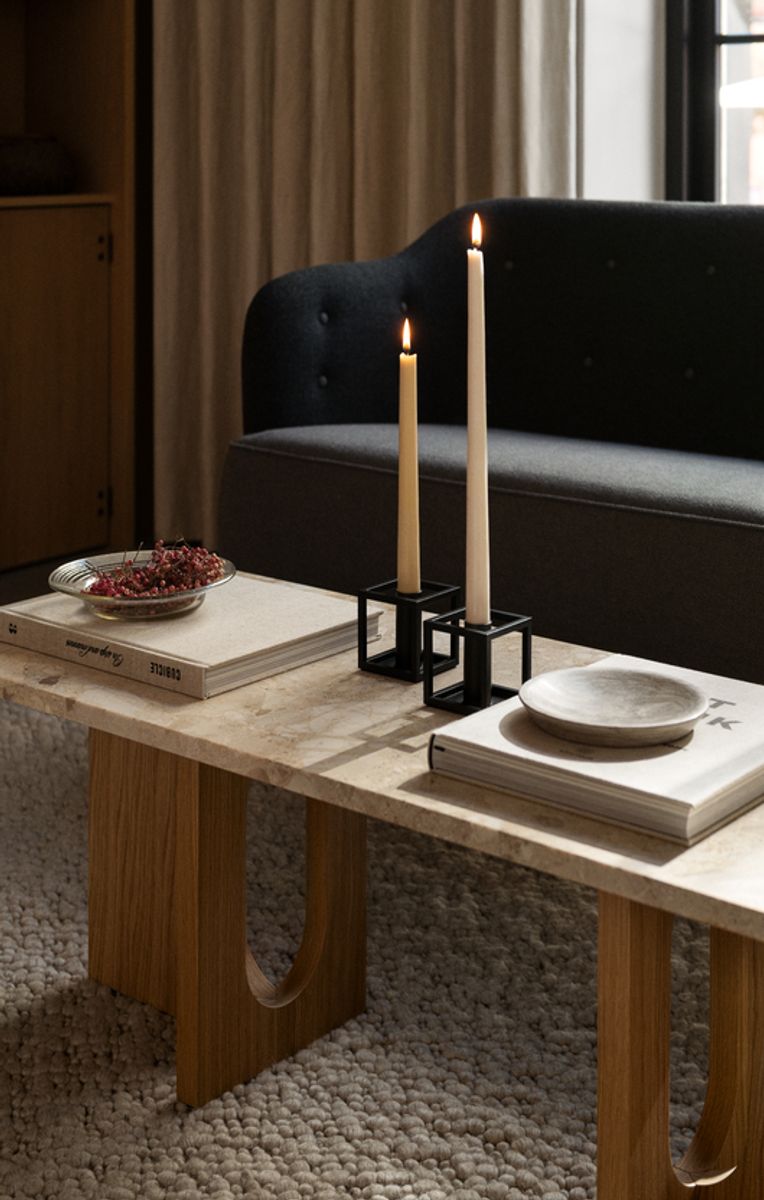 Androgyne Lounge Table, wood/marble