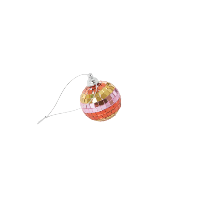 Hovedbilde Rice Diskokule - Rosa & Gull - 5cm - Liten