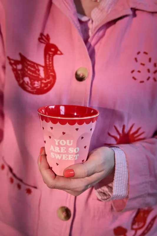 Medium Cup - Pink - Snoopy Print