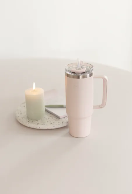 Hovedbilde Thermo Cup with Straw - Soft Rose - 885ml