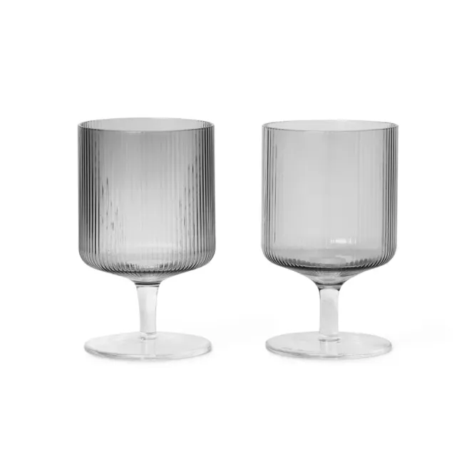 Hovedbilde Ripple Wine Glasses - Smoked (set of 2)