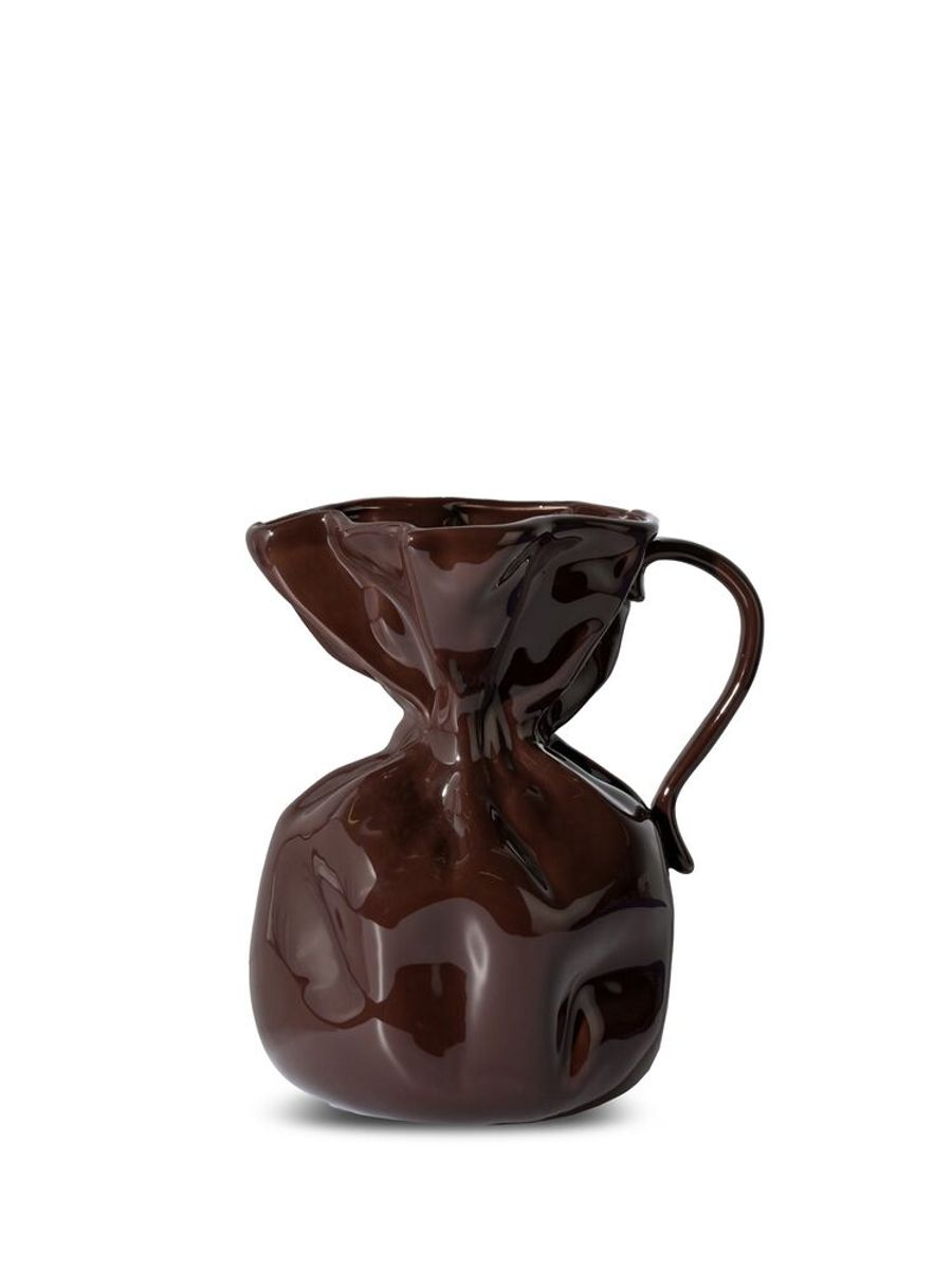 Vase Crumple Brun