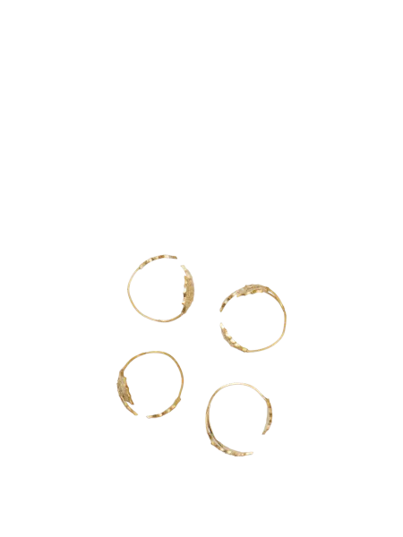 Hovedbilde Holly Leaf Napkin Rings - Set of 4 - Brass