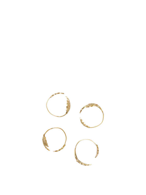 Holly Leaf Napkin Rings - Set of 4 - Brass