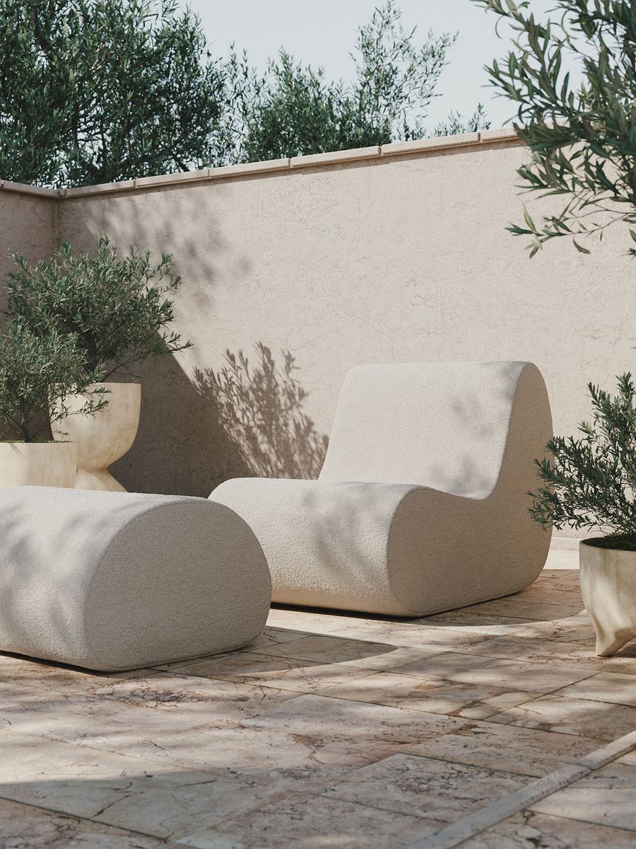 Rouli Center Module Pure Bouclé - Off-white