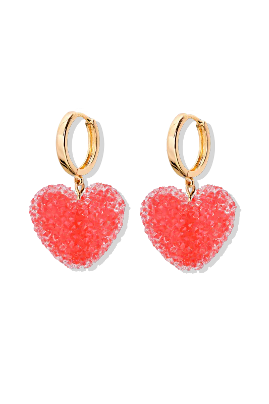Jelly Heart Hoops - Watermelon